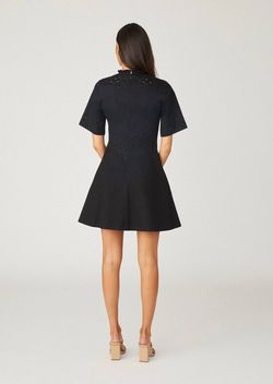Style 1-1831142266-1498 Shoshanna Black Size 4 A-line Sleeves Sorority Cocktail Dress on Queenly