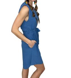 Style 1-1952362594-1474 Cozy Co. Blue Size 28 Mini Cocktail Dress on Queenly