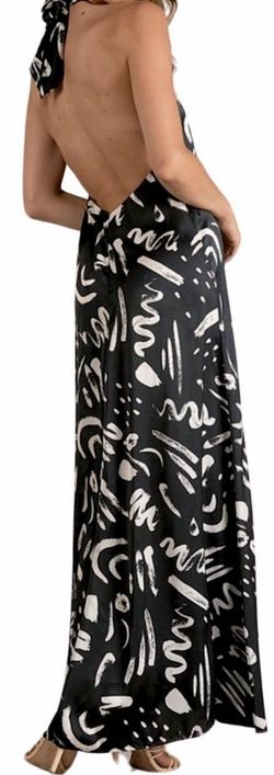 Style 1-2017664717-2791 ELAN Black Size 12 Halter Pattern Straight Dress on Queenly