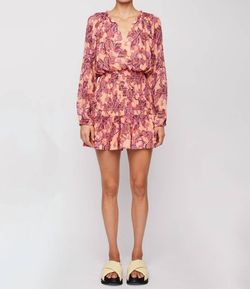 Style 1-2103150194-1498 A.L.C. Pink Size 4 Silk Mini V Neck Tall Height Cocktail Dress on Queenly