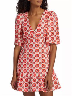 Style 1-2189193480-1498 RHODE White Size 4 Summer V Neck Cocktail Dress on Queenly