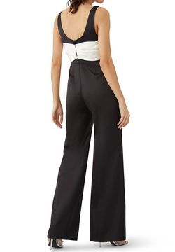 Style 1-2209275323-3236 ALEXIS Black Size 4 Jersey Polyester Jewelled Jumpsuit Dress on Queenly