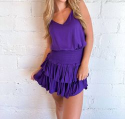 Style 1-2263991865-2791 RESET by Jane Purple Size 12 Free Shipping Tall Height Casual Sorority Rush Cocktail Dress on Queenly