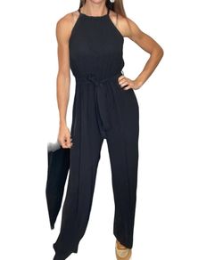 Style 1-2284113061-1474 White Birch Black Size 28 Polyester Belt Jumpsuit Dress on Queenly