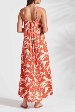 Style 1-2347150438-2793 TRIBAL Red Size 12 Floral Resort Straight Dress on Queenly