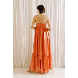 Style 1-2399236406-2696 STORIA Orange Size 12 Polyester Floor Length Straight Dress on Queenly