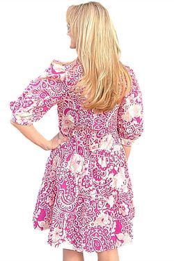 Style 1-2432562117-2791 umgee Pink Size 12 Print Cocktail Dress on Queenly