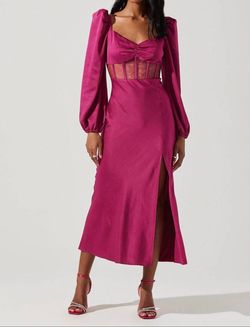 Style 1-2897974905-2696 ASTR Pink Size 12 Side Slit Tall Height Plus Size Cocktail Dress on Queenly