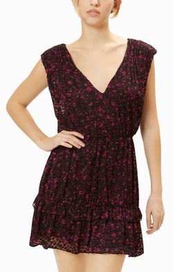 Style 1-3004035493-1498 Ramy Brook Black Size 4 Mini Sorority V Neck Floral Tall Height Cocktail Dress on Queenly