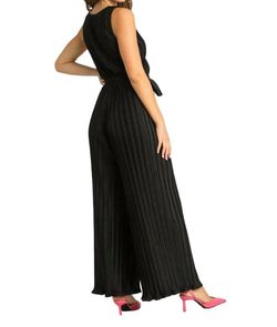 Style 1-3125458457-2791 umgee Black Size 12 Tall Height Polyester Plus Size Jumpsuit Dress on Queenly