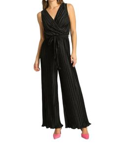 Style 1-3125458457-2791 umgee Black Size 12 Polyester Floor Length Jumpsuit Dress on Queenly