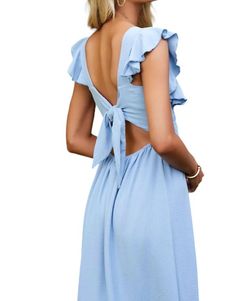 Style 1-318521588-2901 bishop + young Blue Size 8 Polyester Backless Cocktail Dress on Queenly