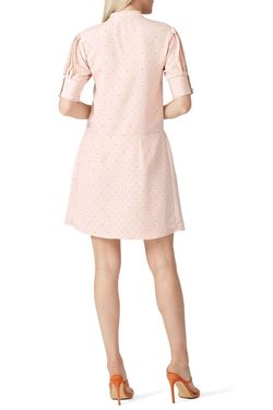 Style 1-3186846083-1901-1 Deborah Lyons Pink Size 6 High Neck Mini Tall Height Cocktail Dress on Queenly