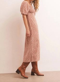 Style 1-3205748898-2901 Z Supply Brown Size 8 Flare Floral Cocktail Dress on Queenly