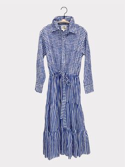 Style 1-3270897741-2793 A SHIRT THING Blue Size 12 Print Free Shipping Straight Dress on Queenly