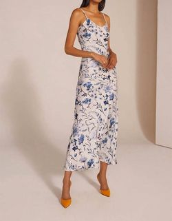 Style 1-3440946308-2696 Favorite Daughter Blue Size 12 Plus Size Floral Cocktail Dress on Queenly