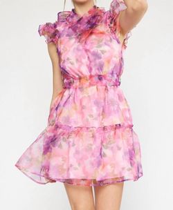 Style 1-3458462152-2791 entro Pink Size 12 Sheer Floral Casual Cocktail Dress on Queenly