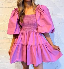 Style 1-35300773-2791 Sofie the Label Pink Size 12 Sleeves Tall Height Plus Size Cocktail Dress on Queenly