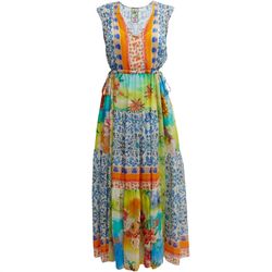 Style 1-3917904422-2696 Johnny Was Orange Size 12 Plus Size Free Shipping Straight Dress on Queenly