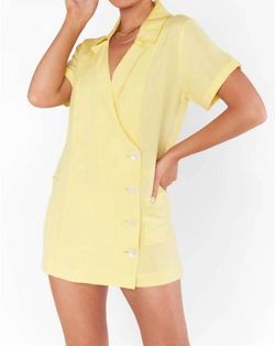 Style 1-3938780044-3855 Show Me Your Mumu Yellow Size 0 Pockets High Neck Mini Jumpsuit Dress on Queenly