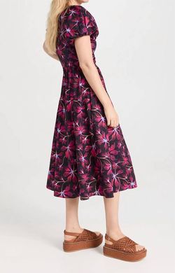 Style 1-3974345759-1901 Ulla Johnson Purple Size 6 Print Sleeves Pockets Cocktail Dress on Queenly