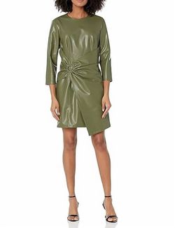 Style 1-4132077509-1901 Shoshanna Green Size 6 Sorority Rush Tall Height Olive Free Shipping Sleeves Cocktail Dress on Queenly