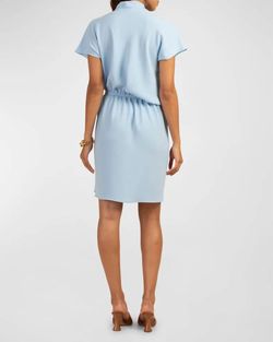 Style 1-462653093-2696 Trina Turk Blue Size 12 Silk Mini Tall Height Cocktail Dress on Queenly