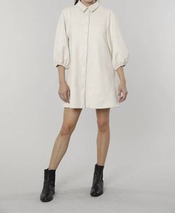 Style 1-470530650-3471 DOLCE CABO Nude Size 4 Sleeves High Neck Suede Mini Cocktail Dress on Queenly