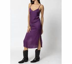 Style 1-583388949-3011 Stillwater Purple Size 8 Silk Side Slit Cocktail Dress on Queenly