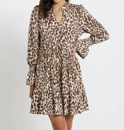 Style 1-805146857-2696 JUDE CONNALLY Brown Size 12 Long Sleeve Sorority Rush Mini Cocktail Dress on Queenly