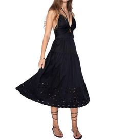 Style 1-843442197-2901 Karina Grimaldi Black Size 8 Halter Cut Out Cocktail Dress on Queenly
