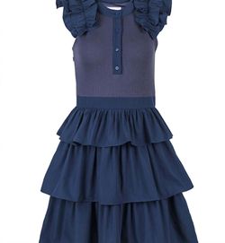 Style 1-948649107-2696 THE SHIRT Blue Size 12 Sleeves Navy Cocktail Dress on Queenly