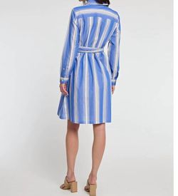 Style 1-1040155163-2696 Hinson Wu Blue Size 12 Long Sleeve Pockets Cocktail Dress on Queenly
