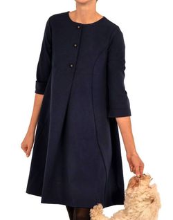 Style 1-1101724514-2791 GRETCHEN SCOTT Blue Size 12 Sleeves Free Shipping Navy Cocktail Dress on Queenly