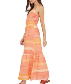 Style 1-1107944066-2696 Bella Dahl Orange Size 12 Tall Height Black Tie Plus Size Straight Dress on Queenly