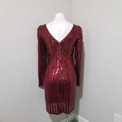 Nanette by Nanette Lepore Red Size 6 Shiny Sequined Mini Cocktail Dress on Queenly