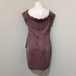 B. Smart Purple Size 14 Plus Size Jersey Cocktail Dress on Queenly