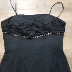 Style Vintage La Femme Black Size 6 Military Jewelled Tulle Mermaid Dress on Queenly