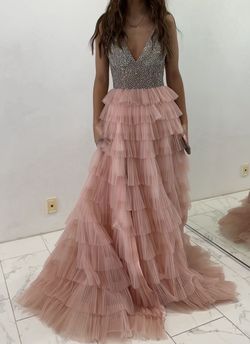 Style 07235 Jovani Pink Size 00 07235 Ball gown on Queenly