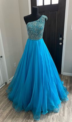 Style JKC8 Johnathan Kayne Blue Size 4 Jkc8 70 Off Ball gown on Queenly