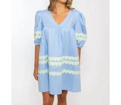 Style 1-154474234-3011 Karlie Blue Size 8 Sleeves Cocktail Dress on Queenly
