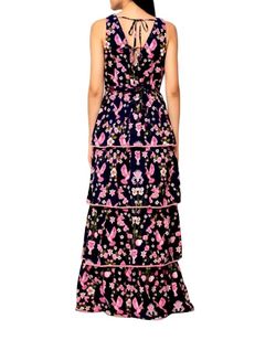 Style 1-1612679801-3011 BEYOND by Vera Blue Size 8 Navy Black Tie Straight Dress on Queenly