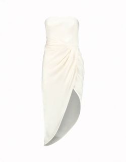Style 1-1640054018-1502 GAUGE 81 White Size 40 Strapless Plus Size Engagement Cocktail Dress on Queenly