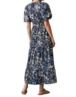 Style 1-1654921244-98 Marie Oliver Blue Size 10 Floral Straight Dress on Queenly