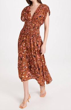 Style 1-1696470842-1498 A.L.C. Brown Size 4 Floral Sleeves Tall Height Cocktail Dress on Queenly