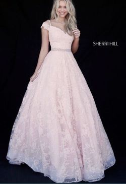 Sherri Hill Pink Size 12 Floor Length 50 Off Medium Height Ball gown on Queenly