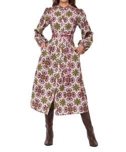 Style 1-173954045-2791 BEYOND by Vera Green Size 12 Belt Embroidery Print Tall Height Cocktail Dress on Queenly