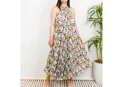 Style 1-1816666018-2865 RoseVelvet Blue Size 12 High Neck Plus Size Straight Dress on Queenly