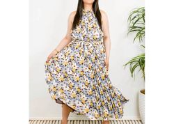 Style 1-1816666018-2865 RoseVelvet Blue Size 12 Plus Size Free Shipping Floral Straight Dress on Queenly