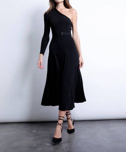 Style 1-1883967242-2696 Karina Grimaldi Black Size 12 One Shoulder Cocktail Dress on Queenly